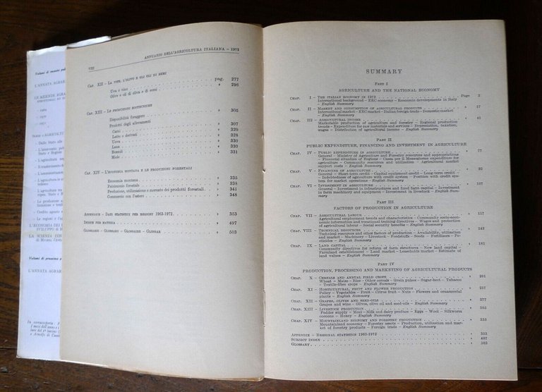 ANNUARIO DELL'AGRICOLTURA ITALIANA VOLUME XXVI, 1972 INEA[ECONOMIA AGRARIA