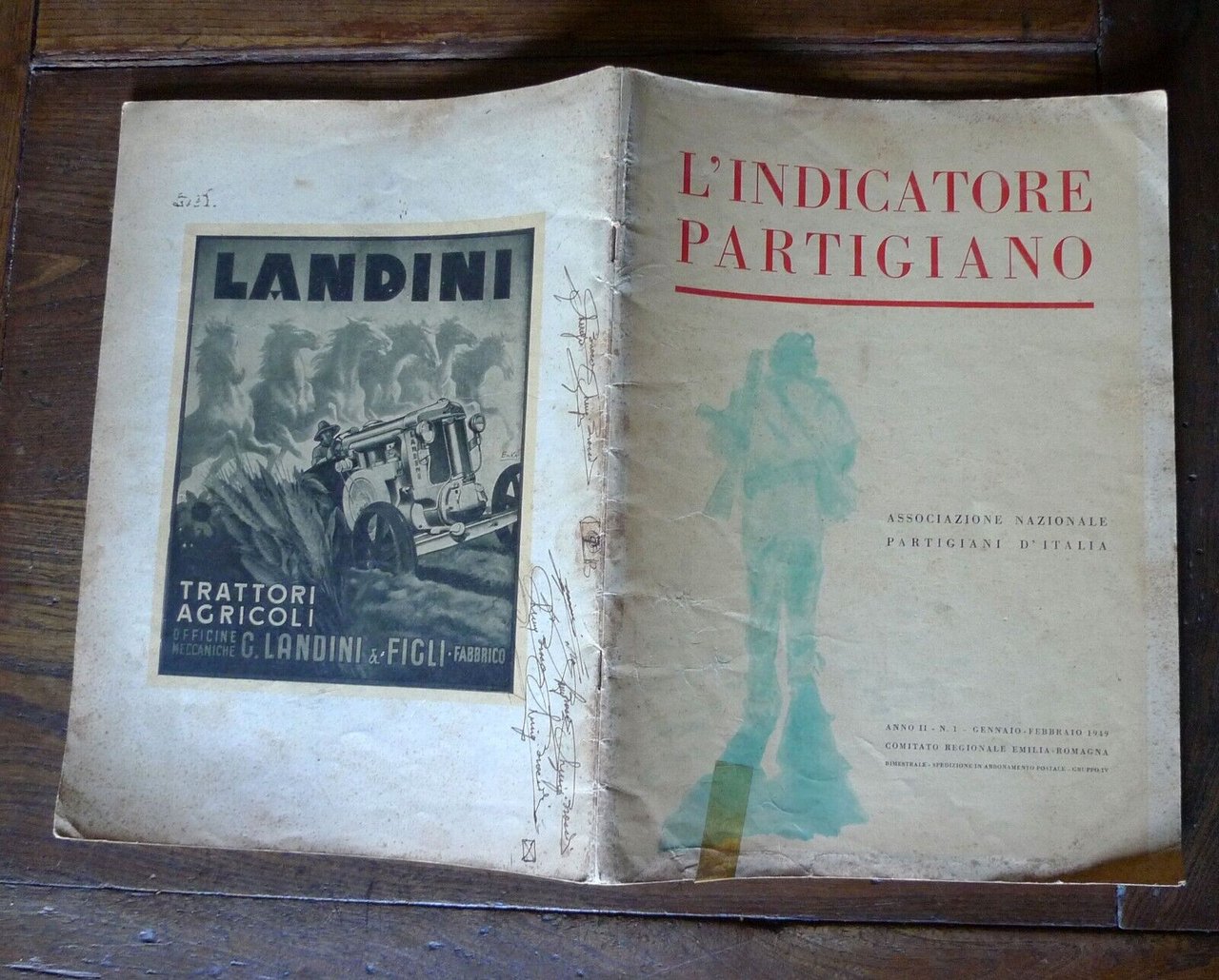 ANPI,L'INDICATORE PARTIGIANO N.1 GENNAIO-FEBBRAIO 1949[storia,Resistenza,Bologna