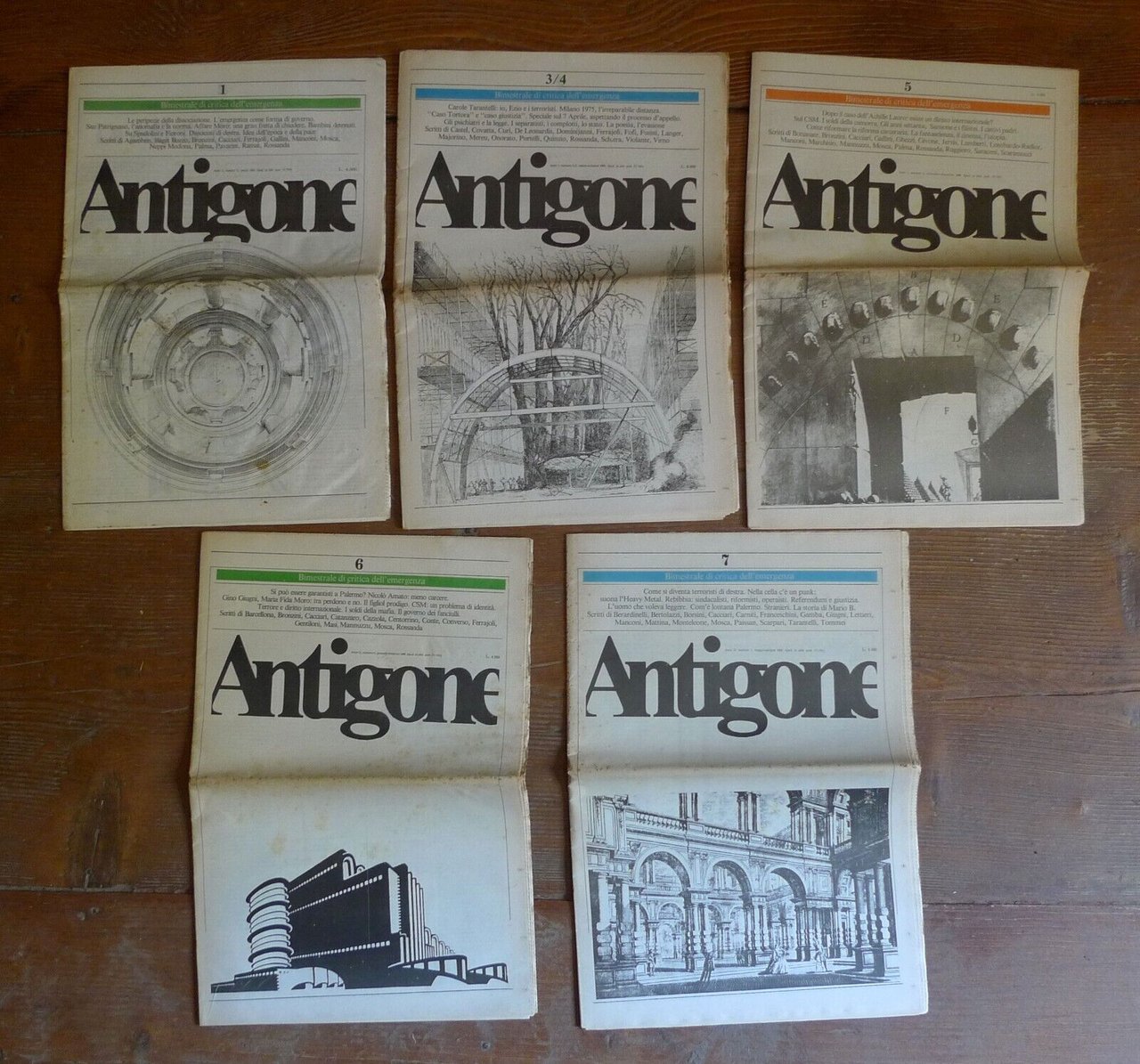 ANTIGONE.BIMESTRALE DI CRITICA DELL'EMERGENZA 1985 Manifesto[carceri,autonomia