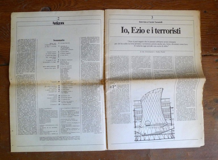 ANTIGONE.BIMESTRALE DI CRITICA DELL'EMERGENZA 1985 Manifesto[carceri,autonomia