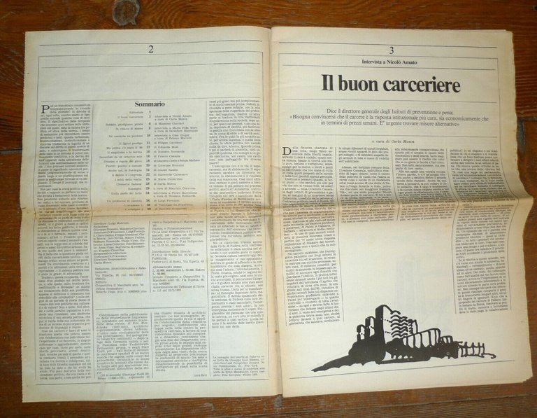 ANTIGONE.BIMESTRALE DI CRITICA DELL'EMERGENZA 1985 Manifesto[carceri,autonomia