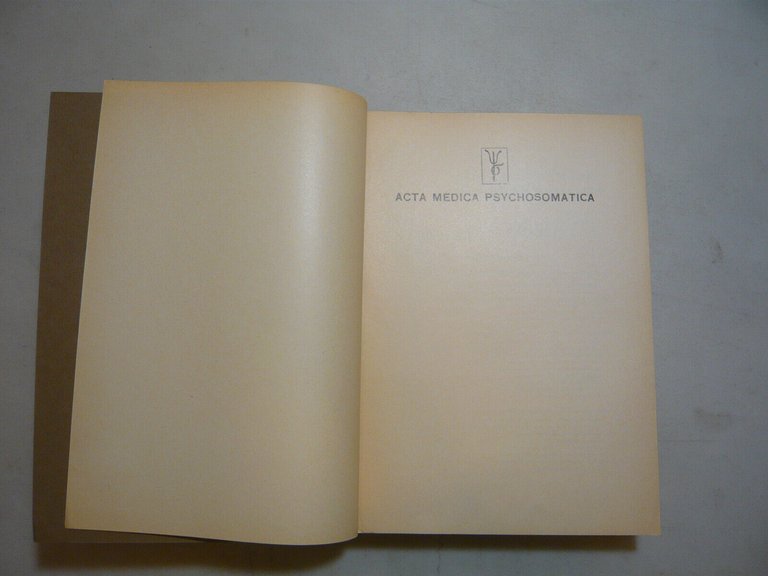 Antonelli-Ancona,ACTA MEDICA PSYCHOSOMATICA,Roma,1967