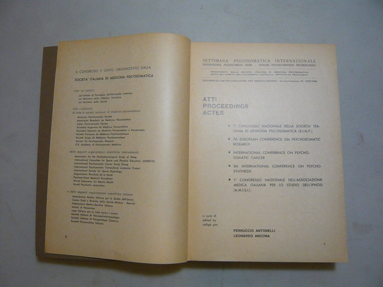 Antonelli-Ancona,ACTA MEDICA PSYCHOSOMATICA,Roma,1967