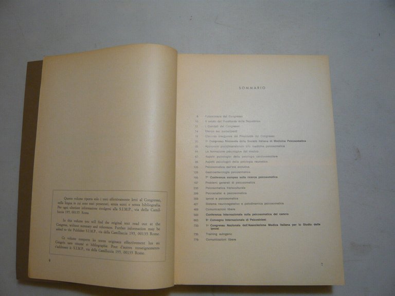 Antonelli-Ancona,ACTA MEDICA PSYCHOSOMATICA,Roma,1967
