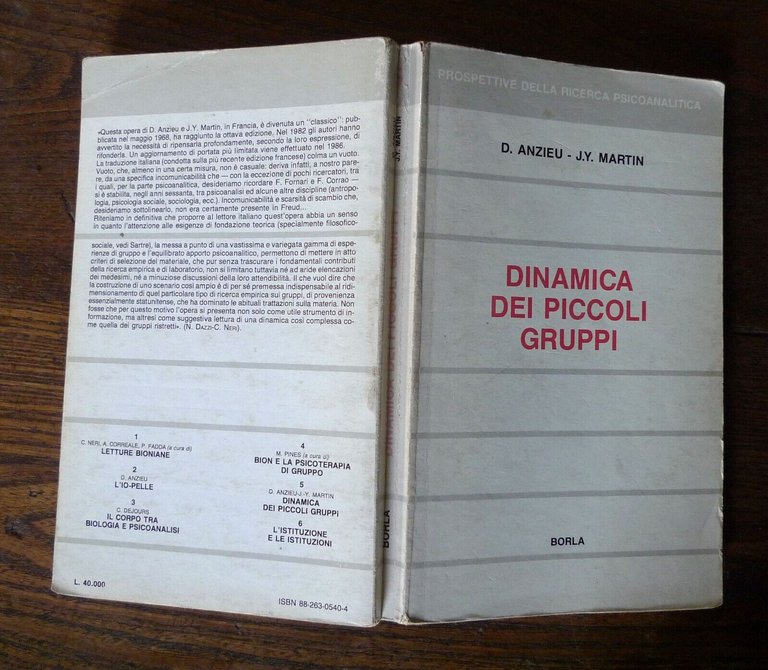 Anzieu/Martin,DINAMICA DEI PICCOLI GRUPPI,1990 Borla[psicologia,psicoanalisi