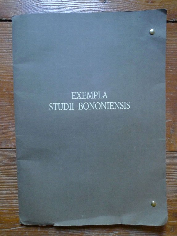 ARCHIVIO DI STATO DI BOLOGNA,EXEMPLA STUDII BONONIENSIS,1988[STUDIO BOLOGNESE
