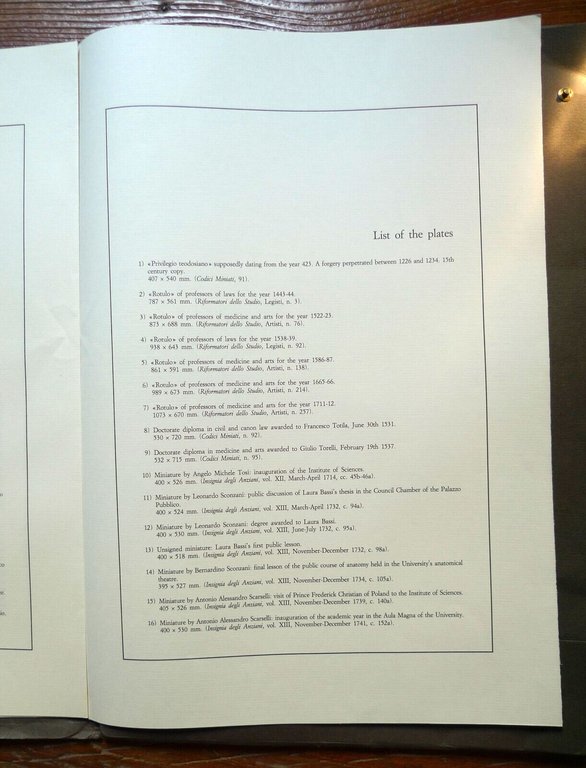 ARCHIVIO DI STATO DI BOLOGNA,EXEMPLA STUDII BONONIENSIS,1988[STUDIO BOLOGNESE