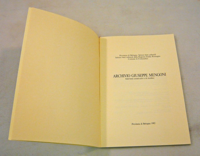 ARCHIVIO GIUSEPPE MENGONI.Interventi conservativi,1992[Fontanelice,architettura