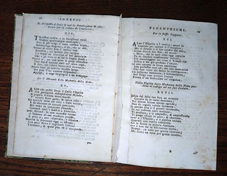 ARISTARCO SCANABUE,RIME PEDANTESCHE DI CELEBRE AUTOR CALABRESE,1780 Londra