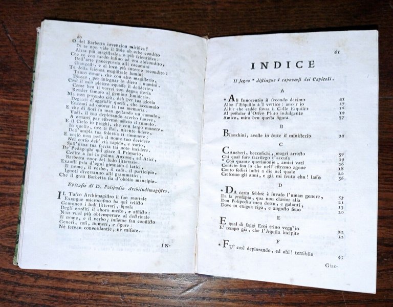 ARISTARCO SCANABUE,RIME PEDANTESCHE DI CELEBRE AUTOR CALABRESE,1780 Londra