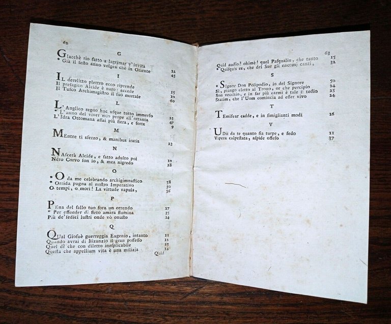 ARISTARCO SCANABUE,RIME PEDANTESCHE DI CELEBRE AUTOR CALABRESE,1780 Londra