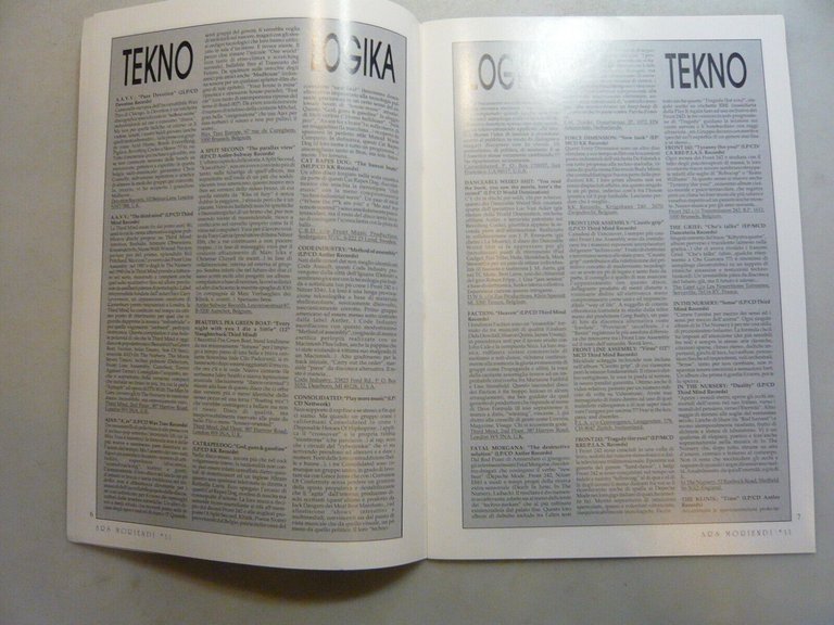 ARS MORIENDI n.11/12-13. Periodico di dis-informazione musicale,1993/94