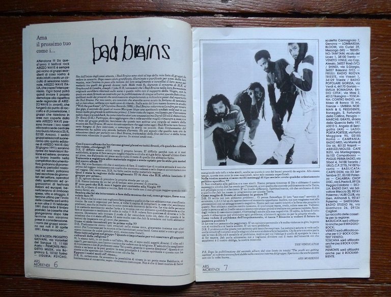 ARSMORIENDI n.10 1991,Firenze[fanzine,musica Mutoid Waste Co.,Bad Brains,Lolitas | Immagine Gallery 3