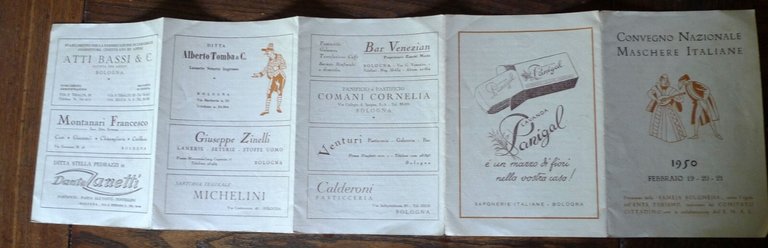 CONVEGNO NAZIONALE MASCHERE ITALIANE,1950 Bologna[FAMÈJA BULGNÈISA,teatro