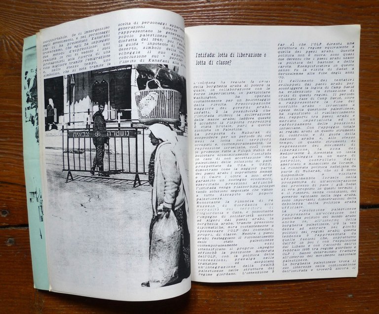 Associazione Ghassan Kanafani,INTIFADA,1989[rivista,PALESTINA,ISRAELE
