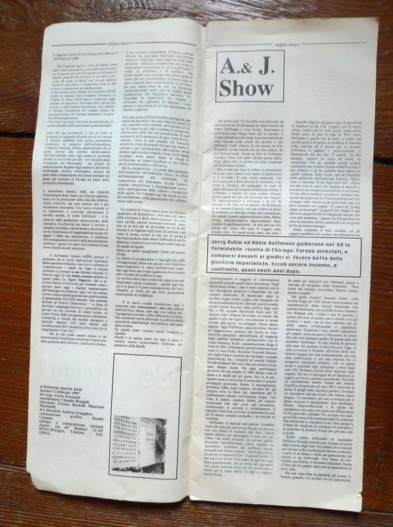 aTRAVERSO 1 Feb.1987.RIVISTA DI CRITICA DEL TEMPO[Bologna,Bifo,Scalzone,Guattari | Immagine Gallery 4