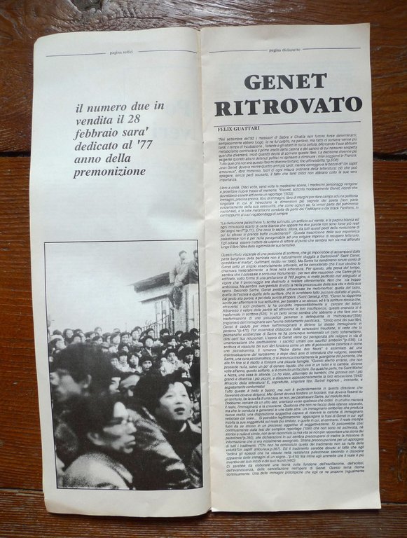 aTRAVERSO 1 Feb.1987.RIVISTA DI CRITICA DEL TEMPO[Bologna,Bifo,Scalzone,Guattari | Immagine Gallery 6