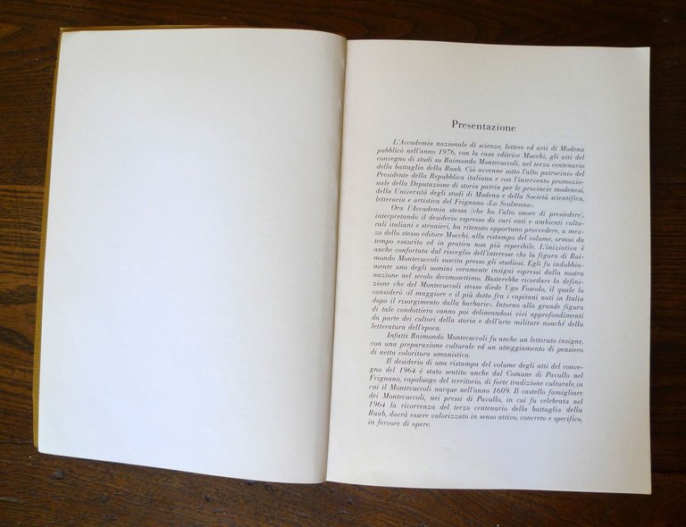 ATTI DEL CONVEGNO DI STUDI SU RAIMONDO MONTECUCCOLI,1987 Mucchi[storia,guerra