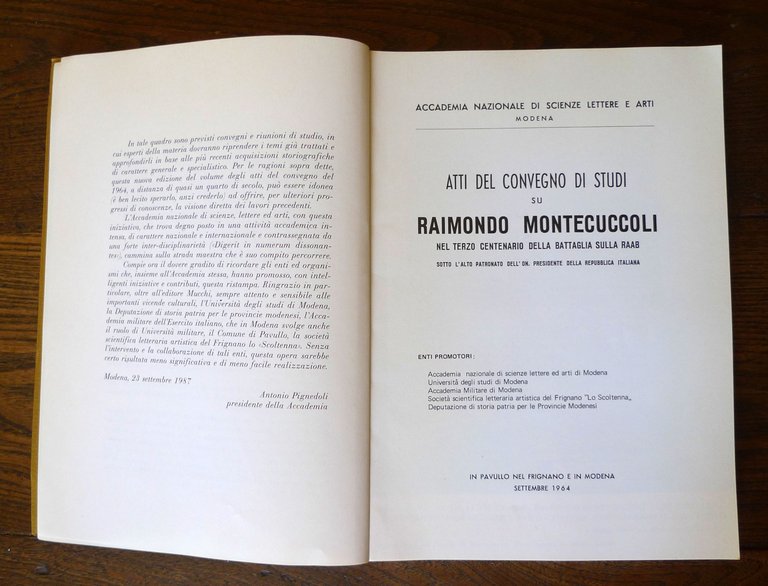 ATTI DEL CONVEGNO DI STUDI SU RAIMONDO MONTECUCCOLI,1987 Mucchi[storia,guerra