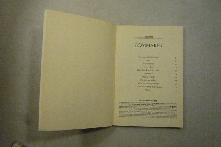 AUDITORIUM. Trimestrale di musica,n. 10 1994[Brian Eno,Sciarrino, Chris Anders