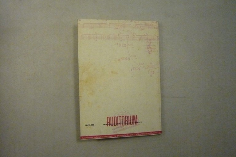 AUDITORIUM. Trimestrale di musica,n. 10 1994[Brian Eno,Sciarrino, Chris Anders
