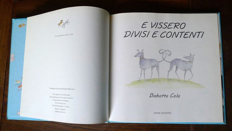 Babette Cole,E VISSERO DIVISI E CONTENTI,1998 EMME[illustrazione,per bambini
