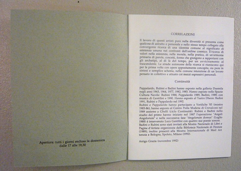 Badini/Gentilini/Pappalardo/Rubini,GENESISCRIPTURA.Catalog mostra'92[arte,poesia