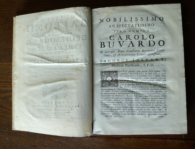 Baillou,GULIELMI BALLONII OPERA OMNIA MEDICA,1734 Venezia[STORIA MEDICINA