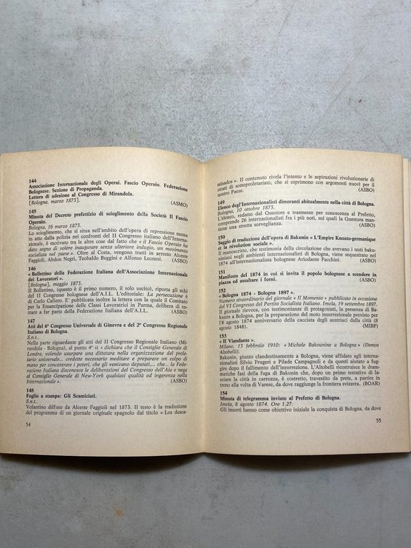 BAKUNIN E LA PRIMA INTERNAZIONALE IN EMILIA. Mostra documentaria,1977 | Immagine Gallery 3