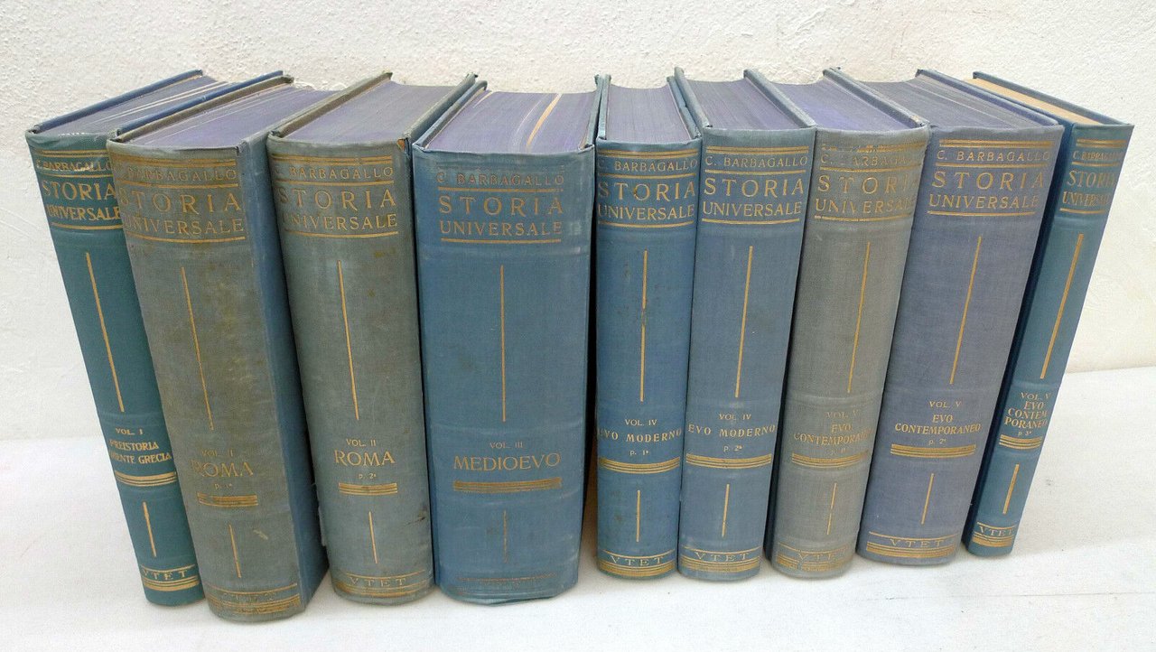 Barbagallo,STORIA UNIVERSALE,UTET 1931-55,9 tomi[preistoria,Grecia,Roma,Medioevo