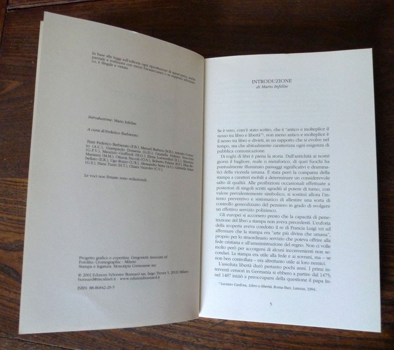 Barbierato,LIBRO E CENSURE,2002 Bonnard[bibliofilia,libri clandestini,erotici