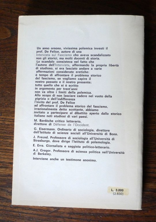 Bardèche et al.SEI RISPOSTE A RENZO DE FELICE,1976 G.Volpe[storia fascismo