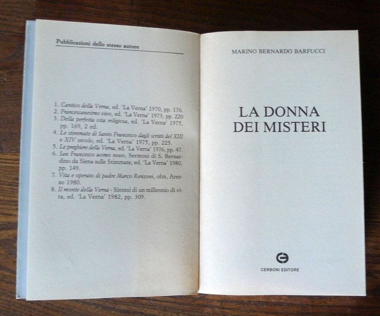 Barfucci,LA DONNA DEI MISTERI,'84[biografia Francesca Farolfi,Clarisse,religione