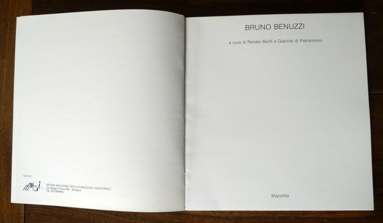 Barilli/di Pietrantonio,BRUNO BENUZZI,Catalogo mostra,1988 Mazzotta[arte | Immagine Gallery 2