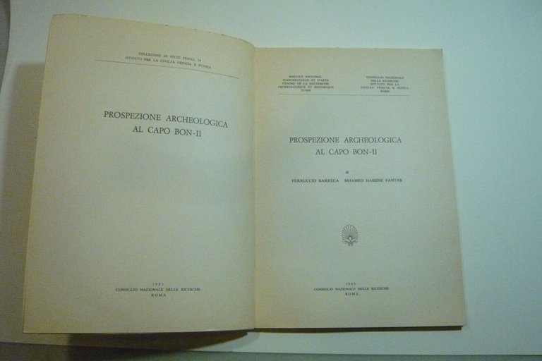 Barreca-Fantar,PROSPEZIONE ARCHEOLOGICA AL CAPO BON-II,1983[archeologia