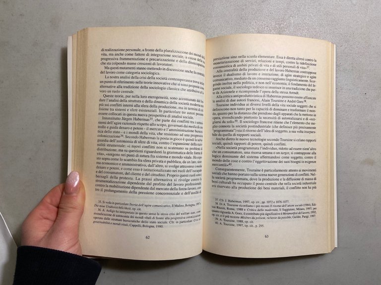 Bartoletti,TEMPO E LAVORO NELLA SOCIETA’ POSTINDUSTRIALE,F. Angeli 1998