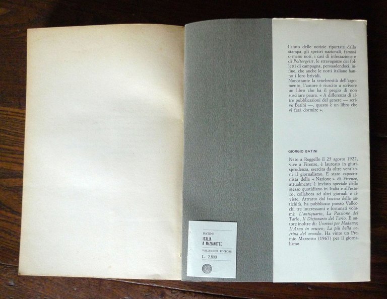 Batini,ITALIA A MEZZANOTTE.Storie di fantasmi,castelli e tesori,1968 Vallecchi