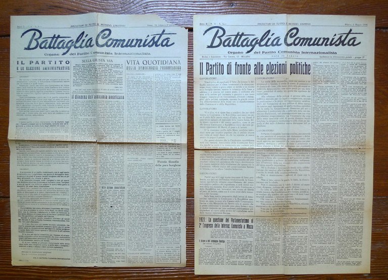 BATTAGLIA COMUNISTA.ORGANO DEL PCInt,1946-1971[comunismo,Onorato Damen | Immagine Gallery 3