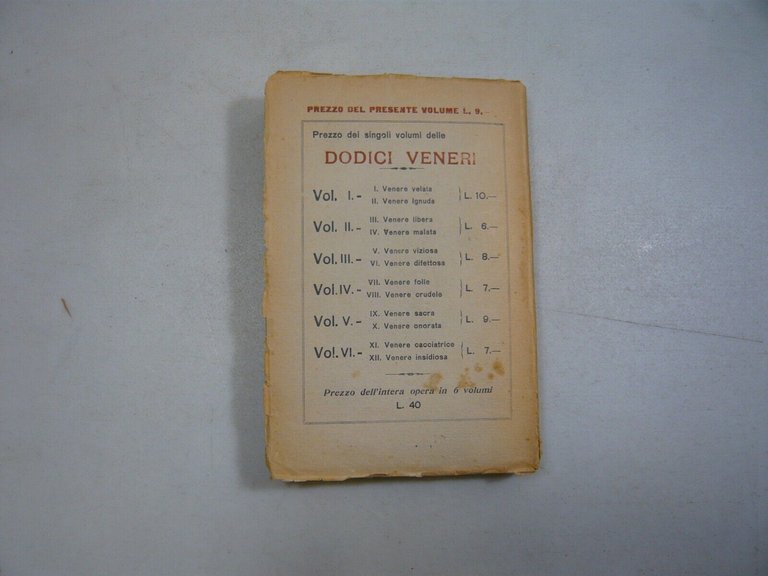 Bediné,LE DODICI VENERI Vol.5,Trattato di fisiologia sessuale, Quintieri 1923
