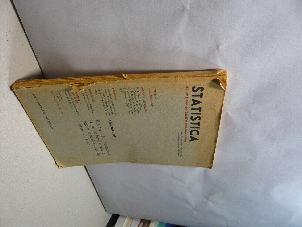 Bellettini,RICERCHE SULLA DISTRIBUZIONE DEI REDDITI FAMILIARI,1955[statistica