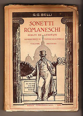 Belli,SONETTI ROMANESCHI SCELTI ED ANNOTATI,1931 Supergrafica Lolli[poesia