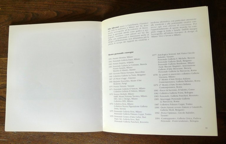 Bellotti,ELIO SILVESTRI.Catalogo della mostra,1994 Forni Galleria d'Arte,Bologna