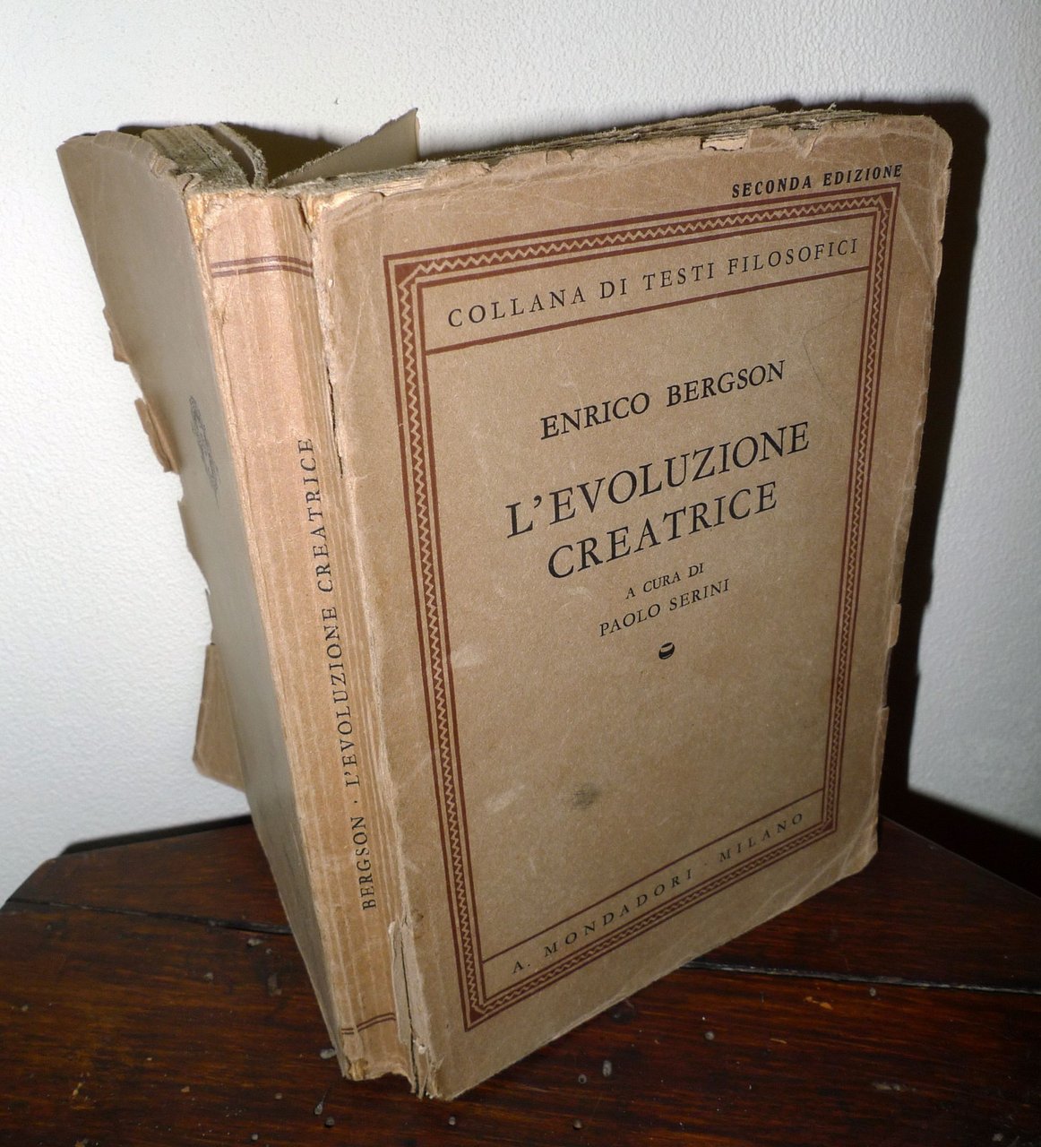 Bergson,L'EVOLUZIONE CREATRICE,1938 Mondadori II ed.[FILOSOFA,BANFI