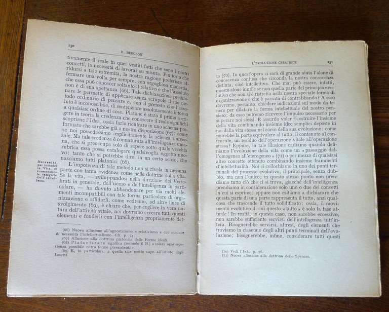 Bergson,L'EVOLUZIONE CREATRICE,1938 Mondadori II ed.[FILOSOFA,BANFI