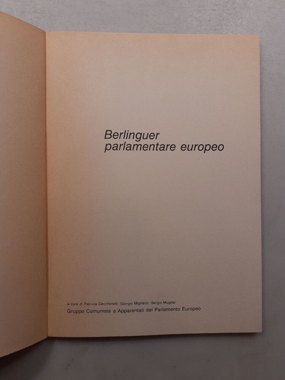 BERLINGUER PARLAMENTARE EUROPEO, 1984