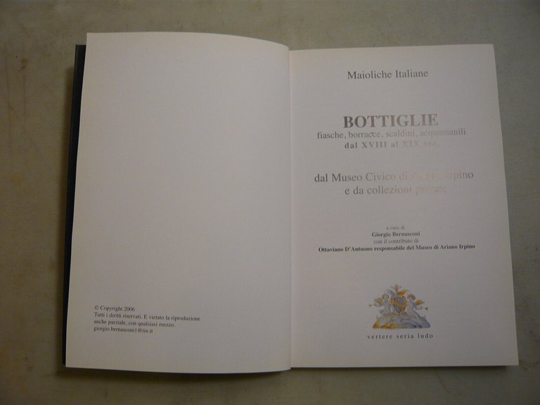 Bernasconi,BOTTIGLIE (XVIII-XIX SEC.),Milano,2006