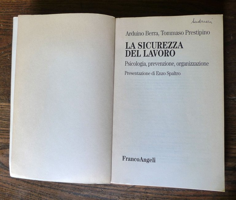 Berra/Prestipino,LA SICUREZZA DEL LAVORO,1996[Spaltro,PSICOLOGIA ORGANIZZAZIONI | Immagine Gallery 3