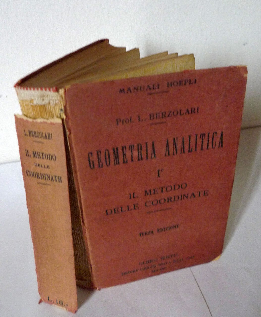 Berzolari,GEOMETRIA ANALITICA I.IL METODO DELLE COORDINATE,1925 Hoepli[manuale
