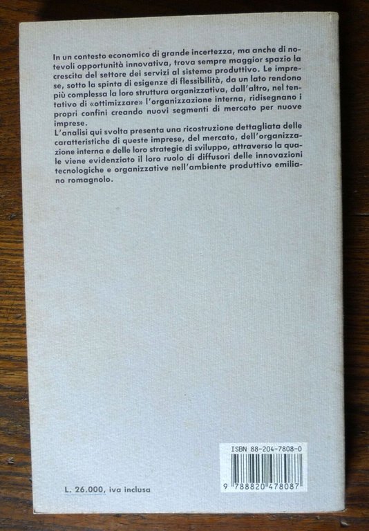 Biagioli,IL SETTORE DEI SERVIZI ALLE IMPRESE IN EMILIA ROMAGNA,1993 FrancoAngeli