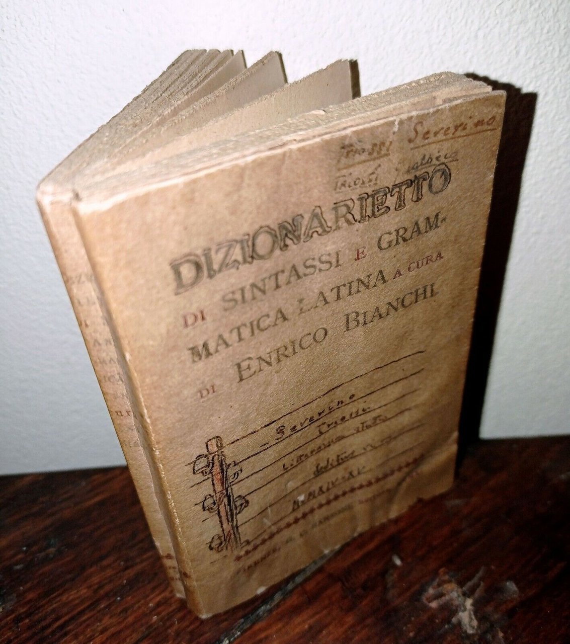 Bianchi,DIZIONARIETTO DI SINTASSI E GRAMMATICA LATINA,1911 Sansoni[minilibro